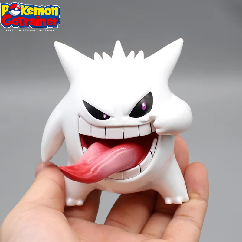 Gengar and White Gengar spooky tongue 3,5"  Pokémon Anime Action Figure - Transparent PVC Model Doll for Room Decoration and Gifts