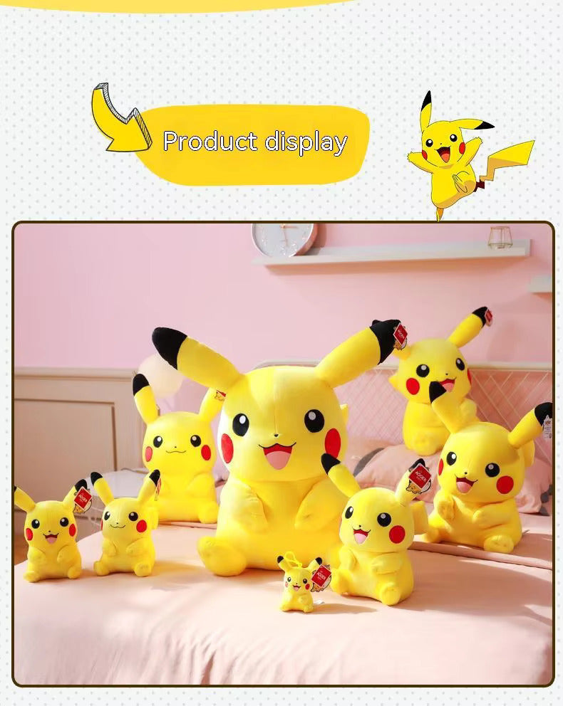 Premium Pikachu Plush Toy - High-Quality Soft Stuffed Doll for Anime and Pokemon Fans, Ideal Christmas Gift for Children