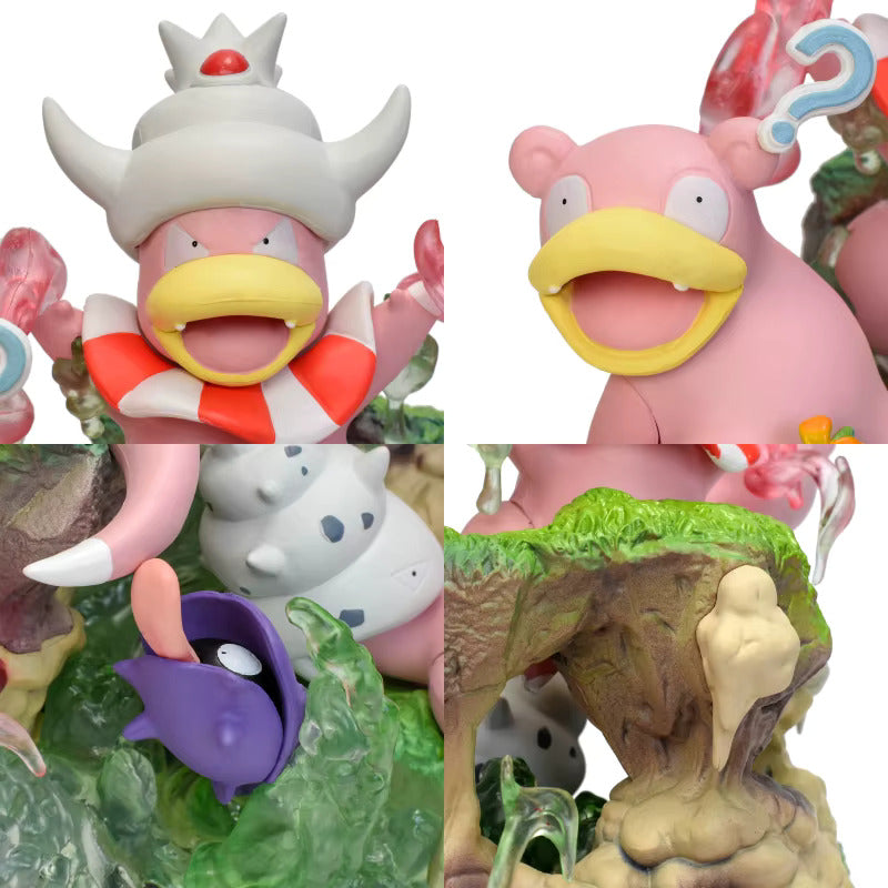 8,3" Slowpoke, Slowbro & Slowking Family Professional Pokemon Evolution Figure Set,  PVC Model Deluxe Collection