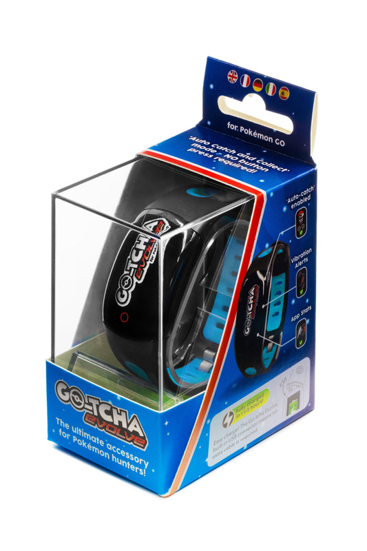 Go-Tcha Evolve (Go-Tcha 2) Led-Touch Wristband Watch for Pokemon Go with Auto Catch and Auto Spin - Black/Blue