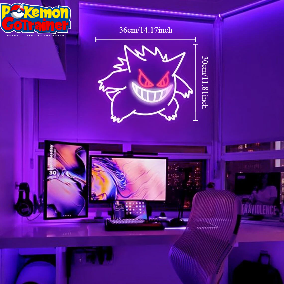 Gorgon Cartoon Neon LED Sign - Ghost Anime Wall Decor for Gaming Rooms and Bedrooms, Ideal Birthday Gift for Boys and Kids