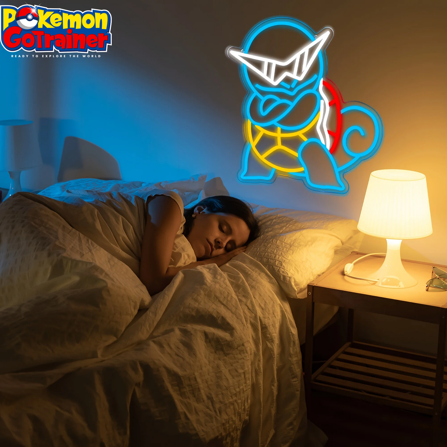 🌟 Light Up Your Space with the Squirtle Anime Neon Sign! 🌟 USB-Powered Night Light for Game Room, Bedroom, Man Cave, Bar, Kids Room, and Club Decor