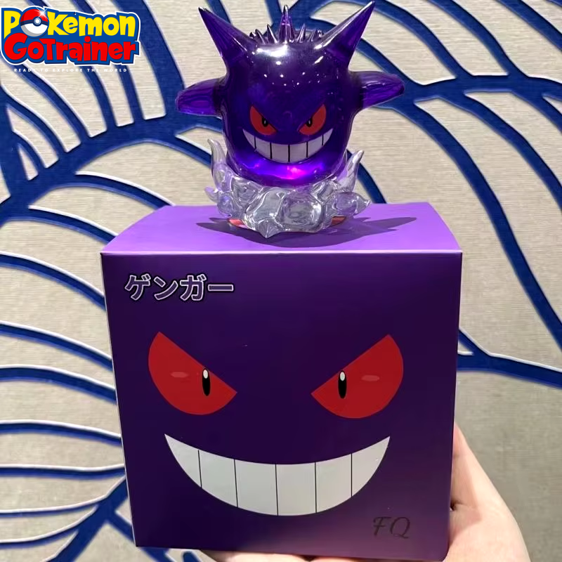 "Premium Snorlax and Gengar Transparent Action Figure Statue - Anime Model Collectible for Desktop Display"