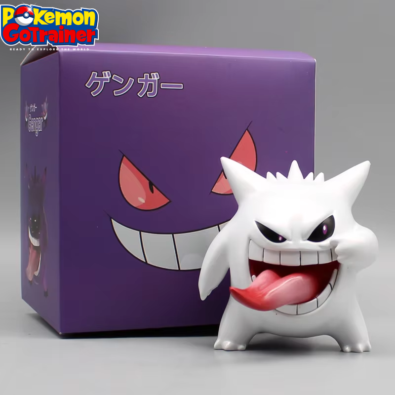 Gengar and White Gengar spooky tongue 3,5"  Pokémon Anime Action Figure - Transparent PVC Model Doll for Room Decoration and Gifts