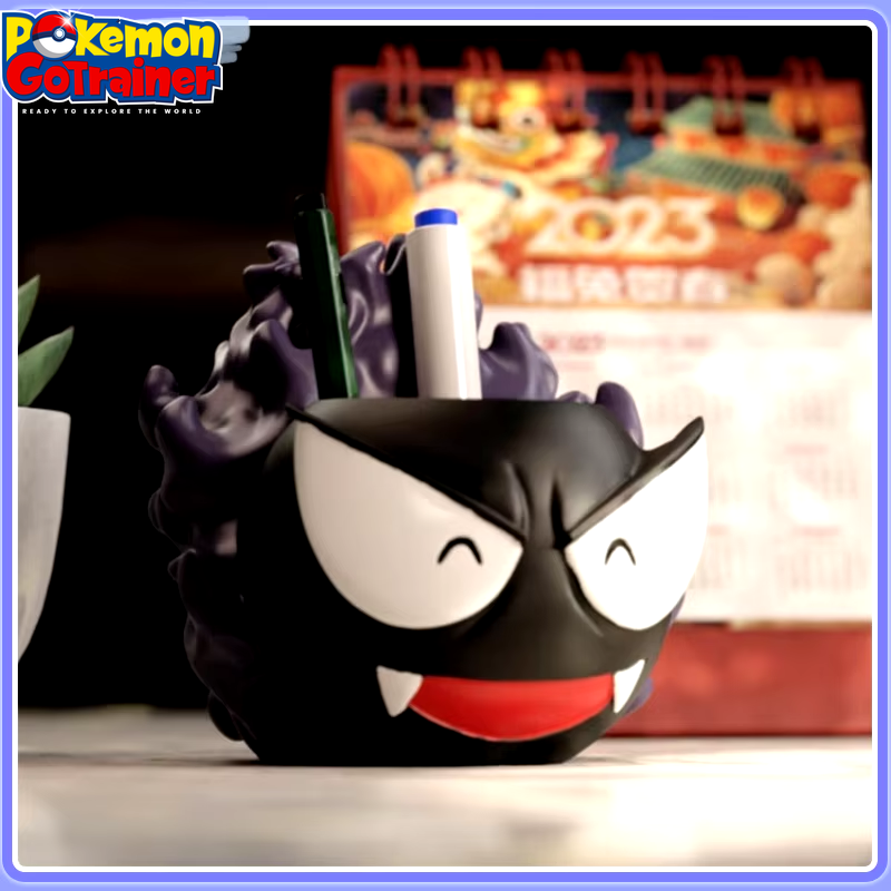 Pokemon Gastly Anime-Inspired Stationery Storage Pen Holder - Creative Action Figure Model Toy for Halloween and Birthday Gifts for Kids