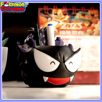 Pokemon Gastly Anime-Inspired Stationery Storage Pen Holder - Creative Action Figure Model Toy for Halloween and Birthday Gifts for Kids