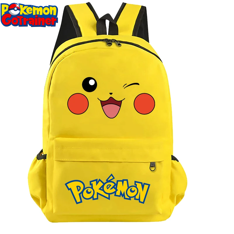 Pokemon Pikachu Backpacks Go Primary School Bags Anime Figures Printed Kids Bags Big Capacity Travel Bag Knapsack Girls Boys