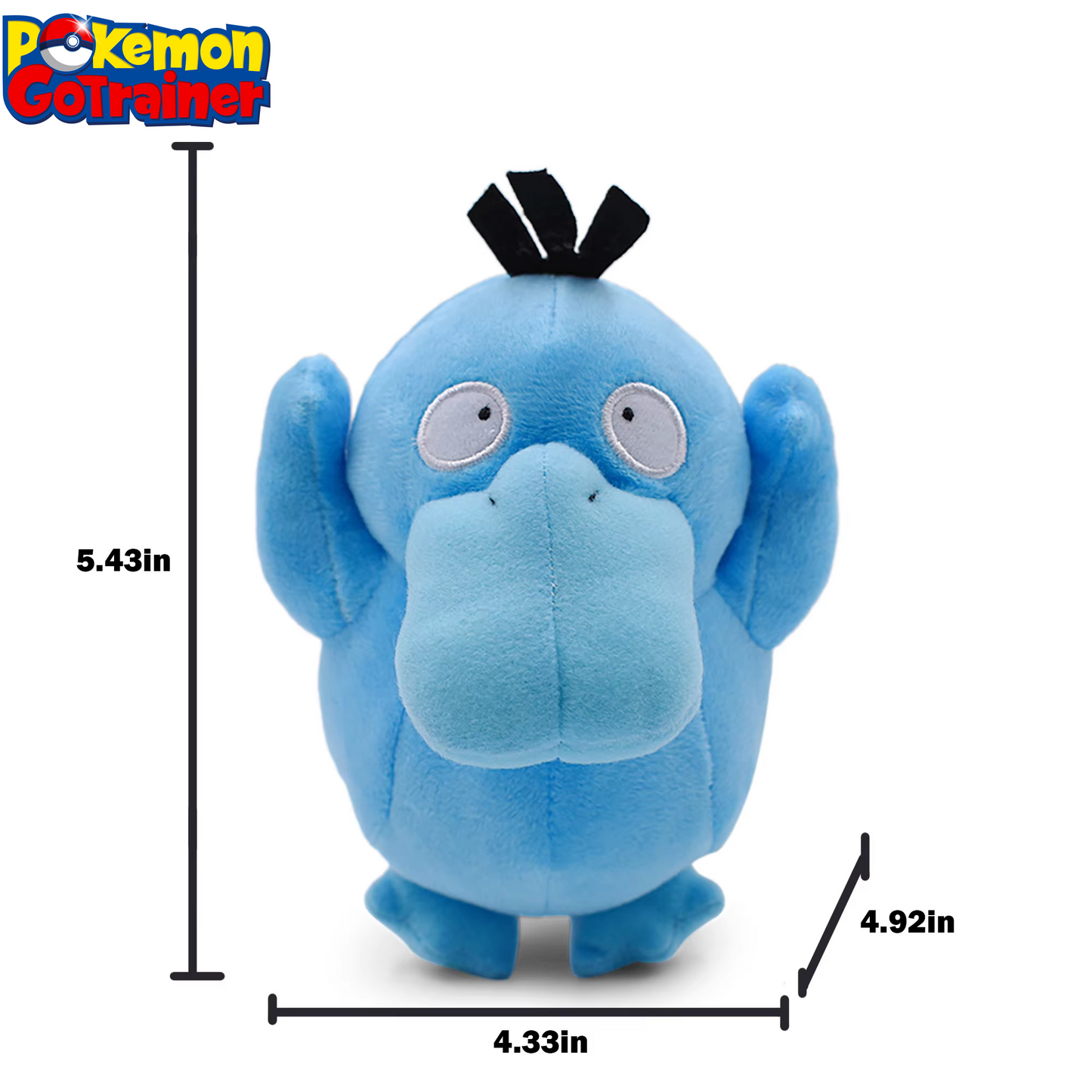 NEW Shiny Psyduck Anime Pokemon Plush Toys Blue Peluches Soft Stuffed Cartoon Doll Decoration Kids Gifts Pokemon Plush