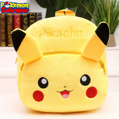 Pokemon Anime Plush Backpack Pikachu Cartoon Figure Pattern Children Baby Kids School Bag Christmas Gift