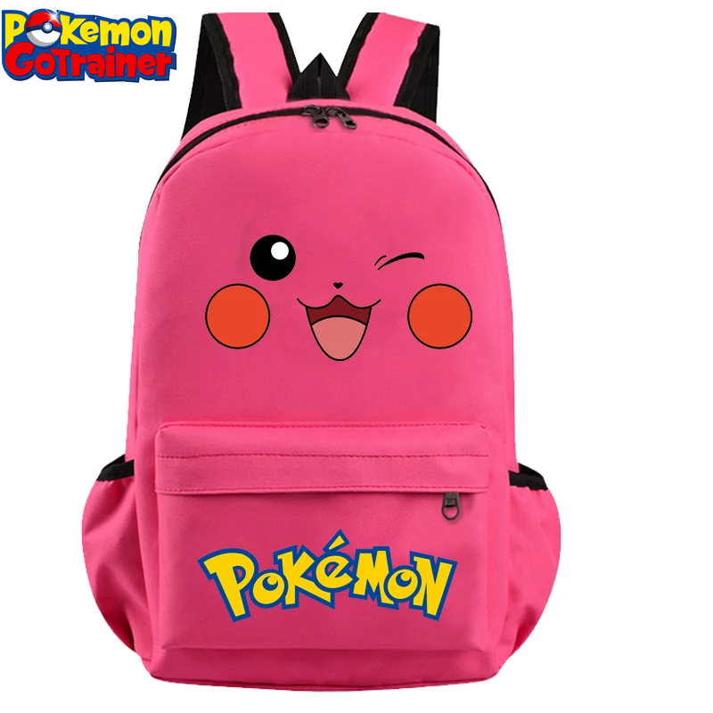 Pokemon Pikachu Backpacks Go Primary School Bags Anime Figures Printed Kids Bags Big Capacity Travel Bag Knapsack Girls Boys