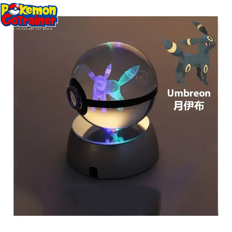 "Charmander 3D Crystal Ball Pokémon Figurine with LED Light Base - Collectible Model Featuring Pikachu and Mewtwo - Ideal Gift for Kids"