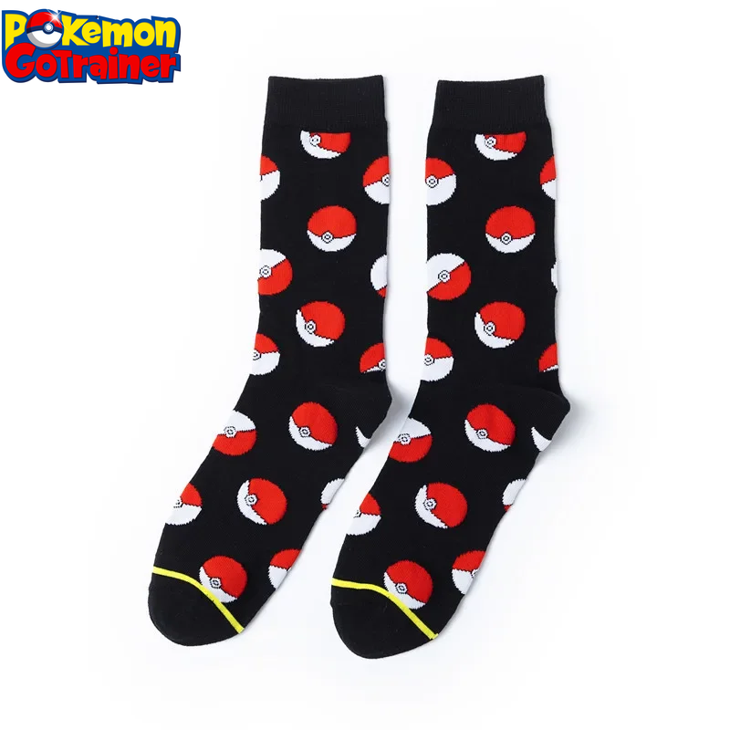 Anime Pokemon Stockings for Men Women Kids Pikachu Action Figure Large Size Elastic Casual Sports Long Socks in Cotton Toys Gift