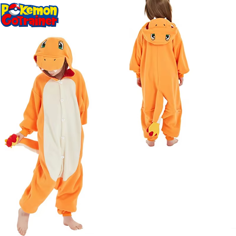 Children's Charizard Onesie and Gengar Kigurumi Umbreon One-Piece Pajama - Eevee Full Body Suit for Girls Halloween Cosplay Costume