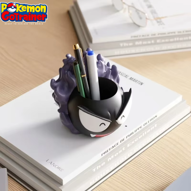 Pokemon Gastly Anime-Inspired Stationery Storage Pen Holder - Creative Action Figure Model Toy for Halloween and Birthday Gifts for Kids