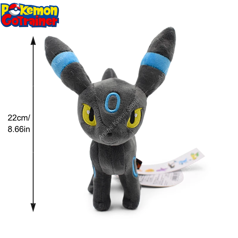 Shiny Umbreon Stuffed Toy Pokemon Plush Toys Kawaii Eeveelution Umbreon Peluche Cartoon Animal Dolls