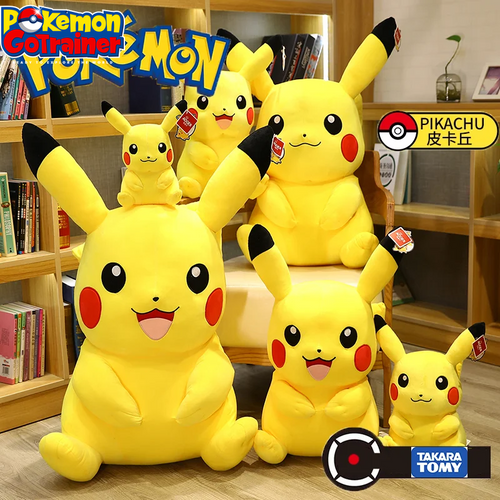 Premium Pikachu Plush Toy - High-Quality Soft Stuffed Doll for Anime and Pokemon Fans, Ideal Christmas Gift for Children