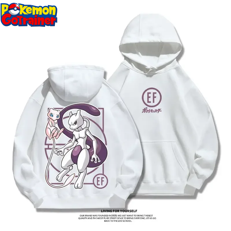 2024 New Gengar, Haunter & Gastly / Mew & Mewtwo Hoodies Sweatshirt Tracksuit Sports Sweatshirt Winter Retro Harajuku Casual Loose Jumper