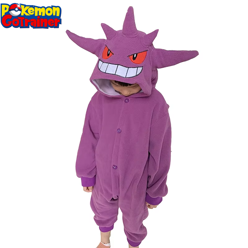 Children's Charizard Onesie and Gengar Kigurumi Umbreon One-Piece Pajama - Eevee Full Body Suit for Girls Halloween Cosplay Costume