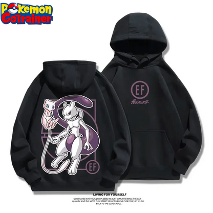 2024 New Gengar, Haunter & Gastly / Mew & Mewtwo Hoodies Sweatshirt Tracksuit Sports Sweatshirt Winter Retro Harajuku Casual Loose Jumper