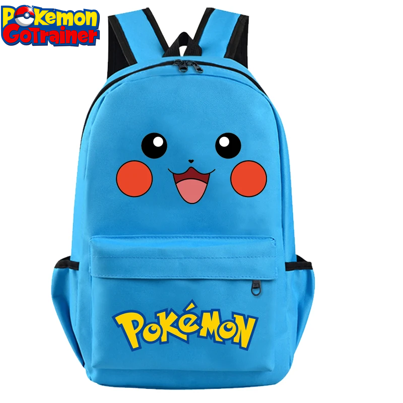 Pokemon Pikachu Backpacks Go Primary School Bags Anime Figures Printed Kids Bags Big Capacity Travel Bag Knapsack Girls Boys