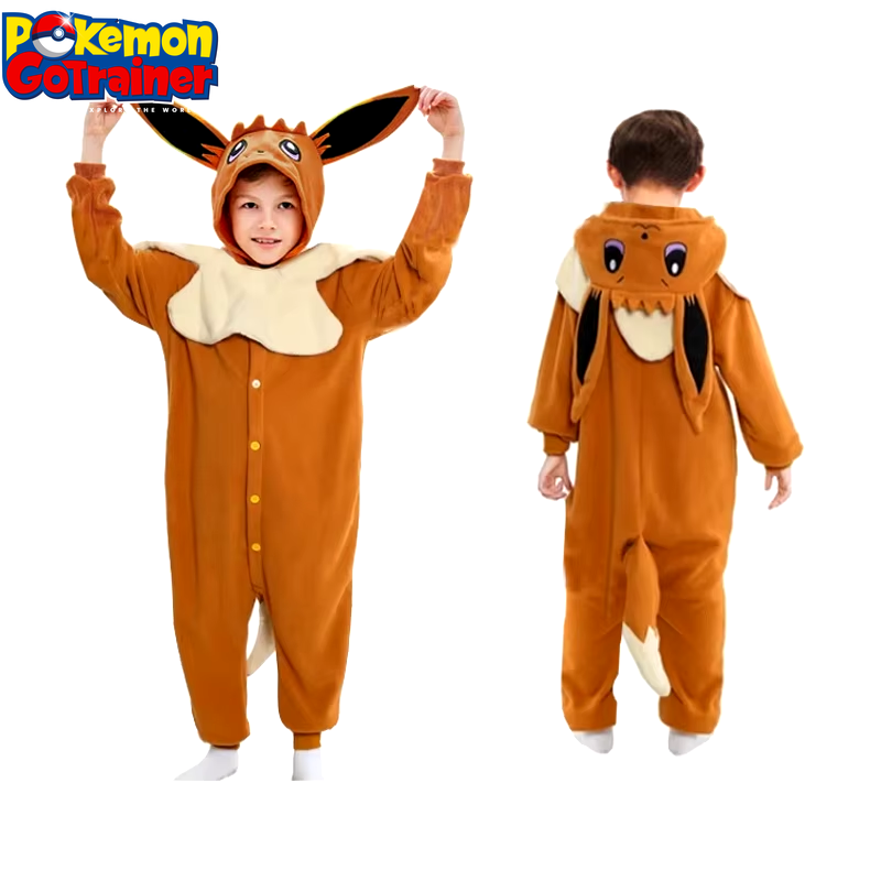 Children's Charizard Onesie and Gengar Kigurumi Umbreon One-Piece Pajama - Eevee Full Body Suit for Girls Halloween Cosplay Costume