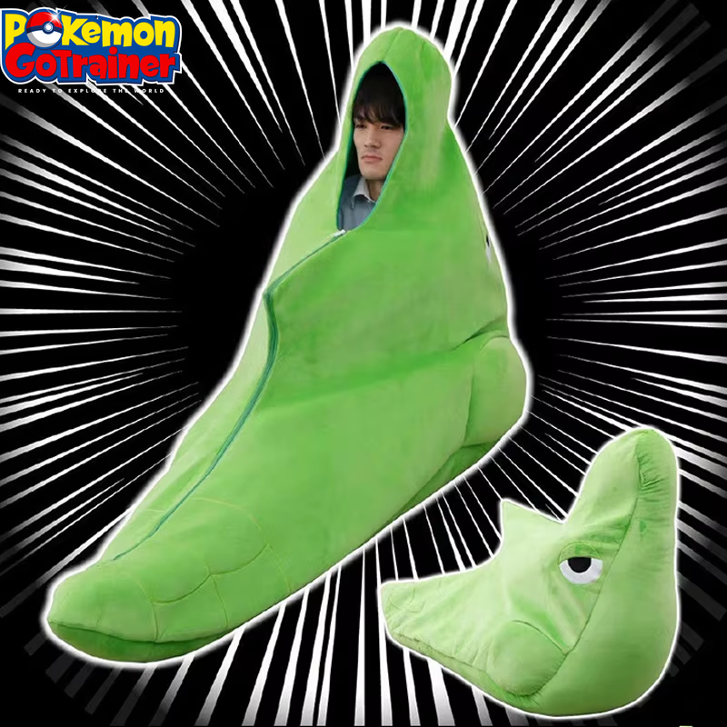 150cm Pokémon Metapod Plush Sleeping Bag - Adorable Cartoon Stuffed Toy and Throw Pillow for Kids' Birthdays