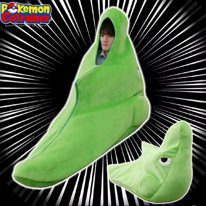 150cm Pokémon Metapod Plush Sleeping Bag - Adorable Cartoon Stuffed Toy and Throw Pillow for Kids' Birthdays