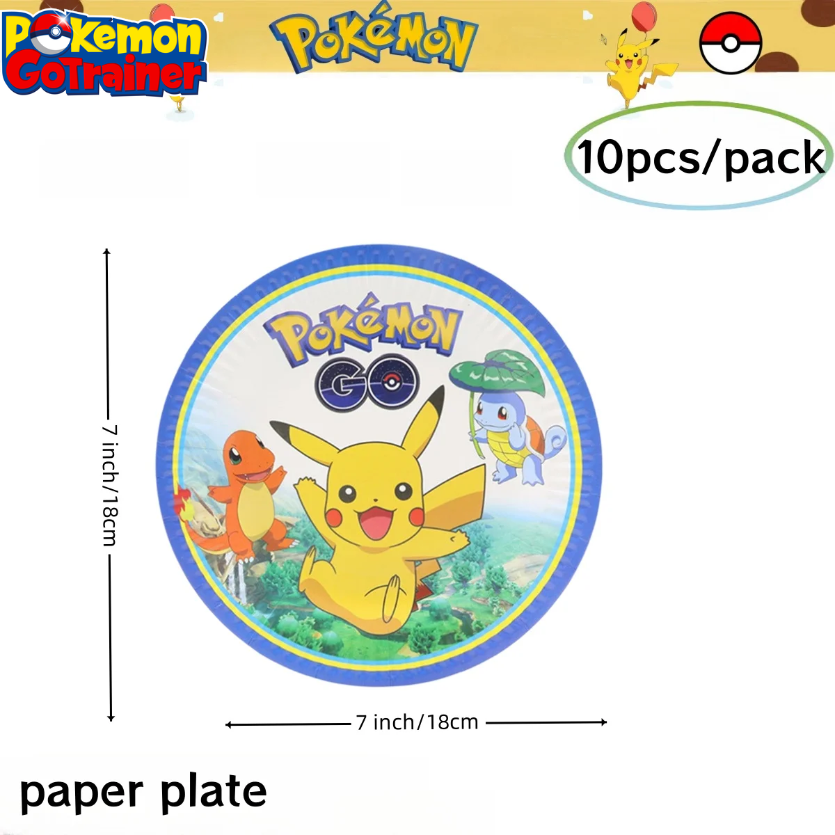 Pokemon Birthday Party Decoration Pikachu Tablecloth Cup Plate Napkin Gift Bag Baby Shower Kids Favors Gifts for Party Supplies