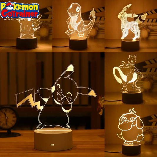 Pokemon Go Pikachu 3D Anime Night Light Toys Anime Kevee Gengar Led Figures Model Table Lamp Stuff Toys Children Christmas Gift