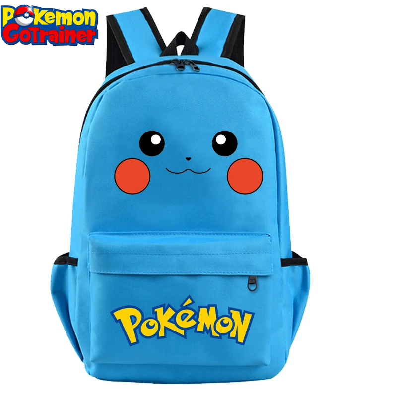 Pokemon Pikachu Backpacks Go Primary School Bags Anime Figures Printed Kids Bags Big Capacity Travel Bag Knapsack Girls Boys