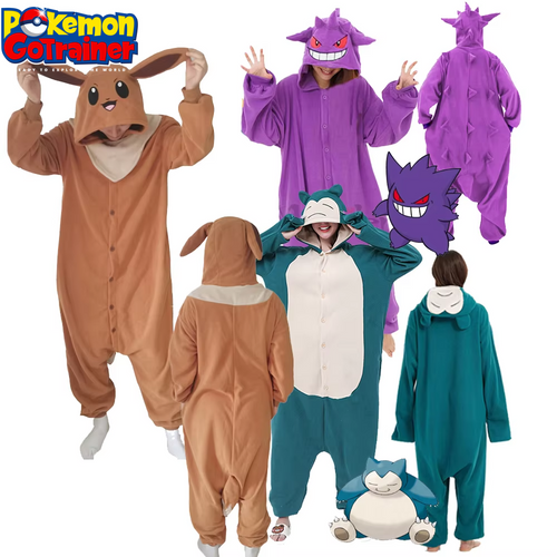 "Adult Anime Kigurumi Onesie Pajama - Snorlax and Gengar/Squirtle Full Body Cosplay Costume"