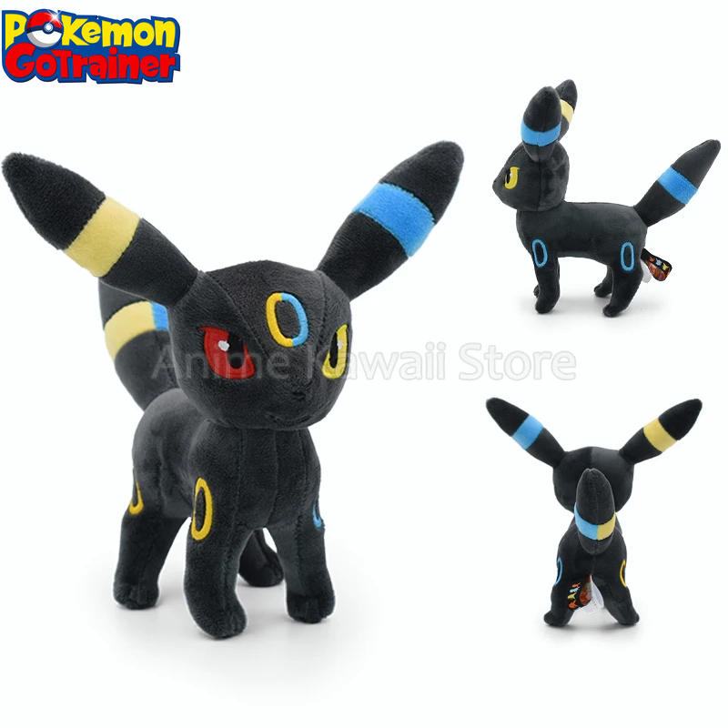 Shiny Umbreon Stuffed Toy Pokemon Plush Toys Kawaii Eeveelution Umbreon Peluche Cartoon Animal Dolls