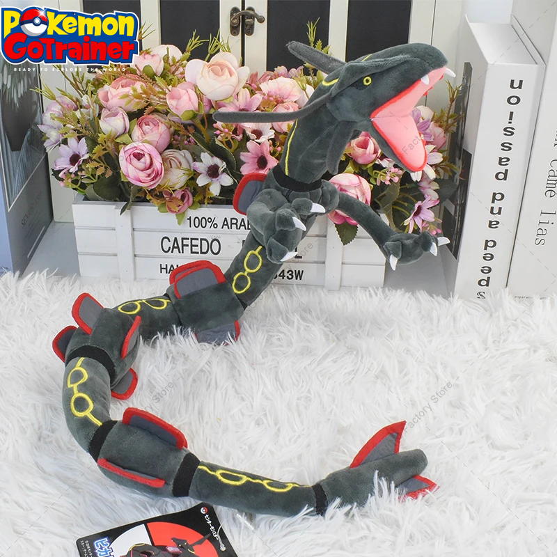 Shiny Rayquaza Plush Pokemon Go Dragon Rayquaza Soft Stuffed Toy Anime Figure Quality Plush Doll Toys Gift for Boy Girl