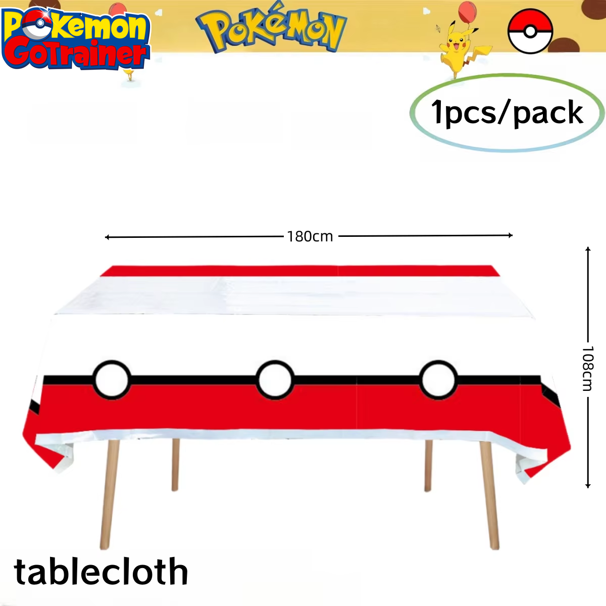 Pokemon Birthday Party Decoration Pikachu Tablecloth Cup Plate Napkin Gift Bag Baby Shower Kids Favors Gifts for Party Supplies