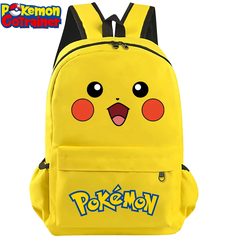 Pokemon Pikachu Backpacks Go Primary School Bags Anime Figures Printed Kids Bags Big Capacity Travel Bag Knapsack Girls Boys