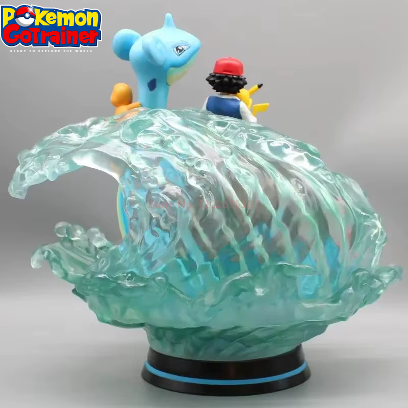 30cm Pokémon Lapras Ash Ketchum Collectible Figure with Pikachu, Squirtle, Charmander, and Bulbasaur - PVC Action Model Toy