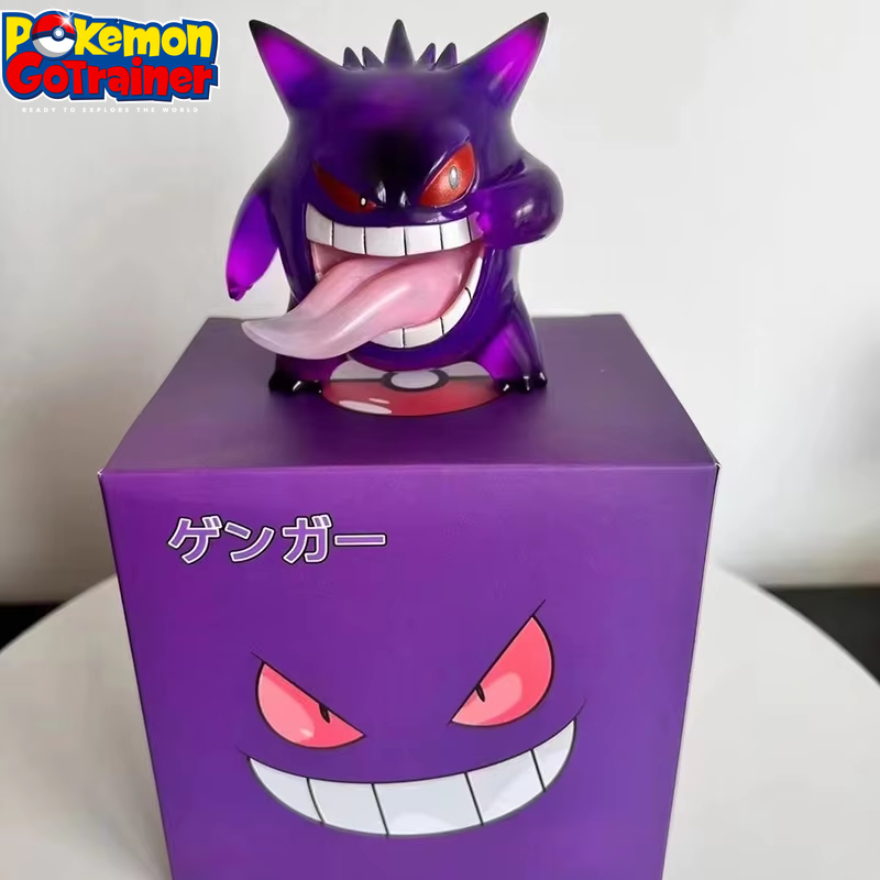 Gengar and White Gengar spooky tongue 3,5"  Pokémon Anime Action Figure - Transparent PVC Model Doll for Room Decoration and Gifts