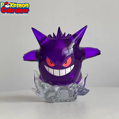 "Premium Snorlax and Gengar Transparent Action Figure Statue - Anime Model Collectible for Desktop Display"