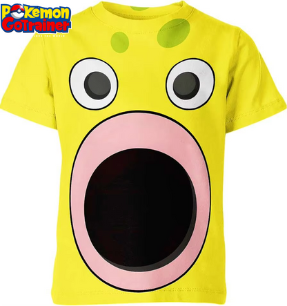 Jynx, Slowpoke, Electabuzz, Mr Mime, Diglett, Chansey, Bellsprout, Summer New Boys and Girls 3D Printing Anime round Neck T-Shirt for Children Street Sports Leisure Breathable Top