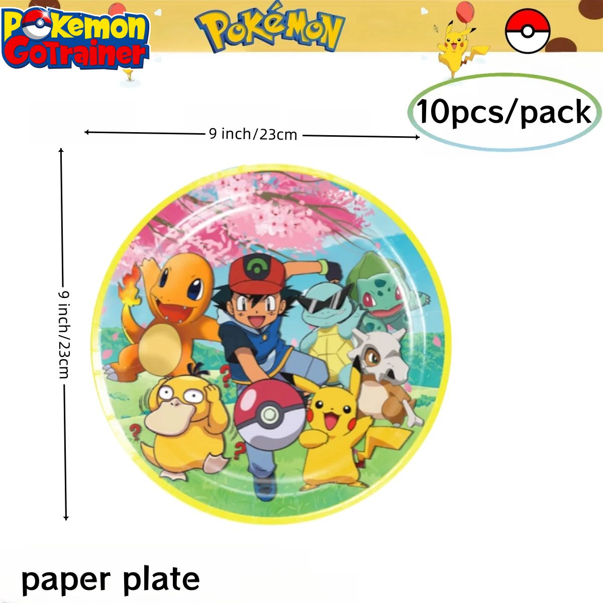 Pokemon Birthday Party Decoration Pikachu Tablecloth Cup Plate Napkin Gift Bag Baby Shower Kids Favors Gifts for Party Supplies