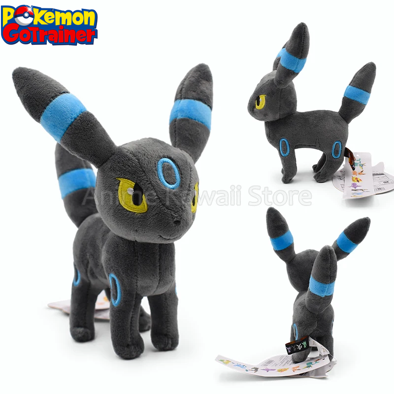 Shiny Umbreon Stuffed Toy Pokemon Plush Toys Kawaii Eeveelution Umbreon Peluche Cartoon Animal Dolls