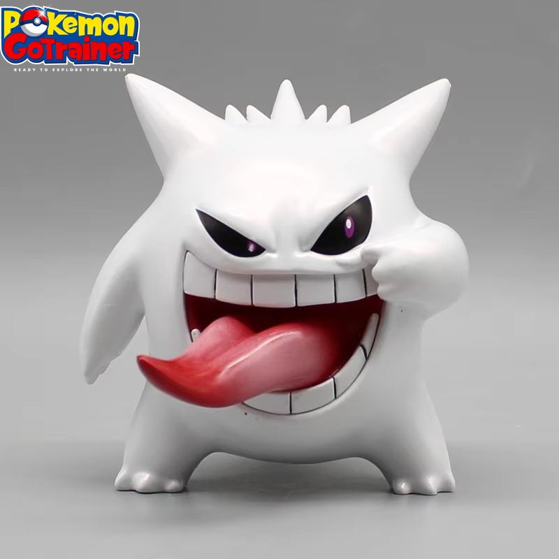 Gengar and White Gengar spooky tongue 3,5"  Pokémon Anime Action Figure - Transparent PVC Model Doll for Room Decoration and Gifts