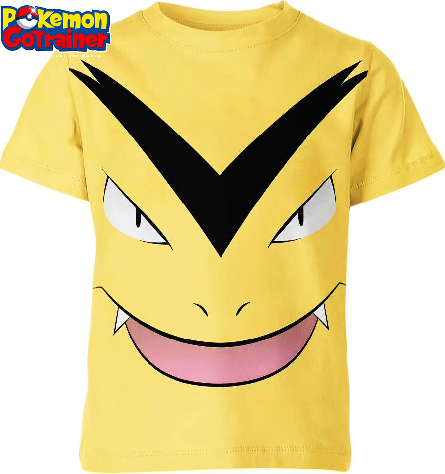 Jynx, Slowpoke, Electabuzz, Mr Mime, Diglett, Chansey, Bellsprout, Summer New Boys and Girls 3D Printing Anime round Neck T-Shirt for Children Street Sports Leisure Breathable Top