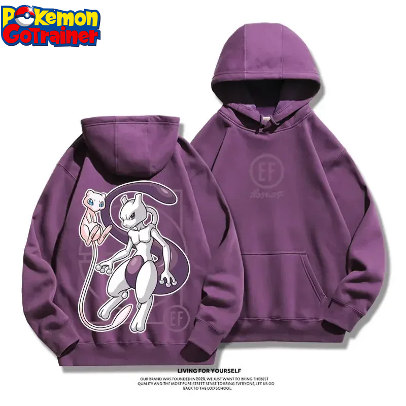 2024 New Gengar, Haunter & Gastly / Mew & Mewtwo Hoodies Sweatshirt Tracksuit Sports Sweatshirt Winter Retro Harajuku Casual Loose Jumper